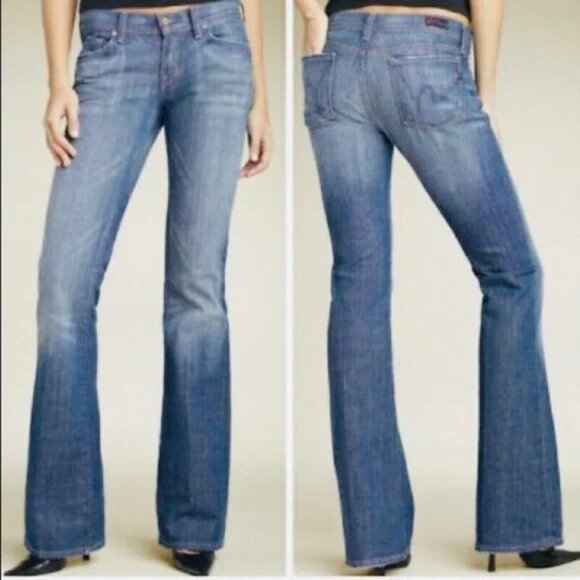 Citizens of Humanity Ingrid #002 low waist flair stretch jeans Women's 27 flare - Picture 1 of 15